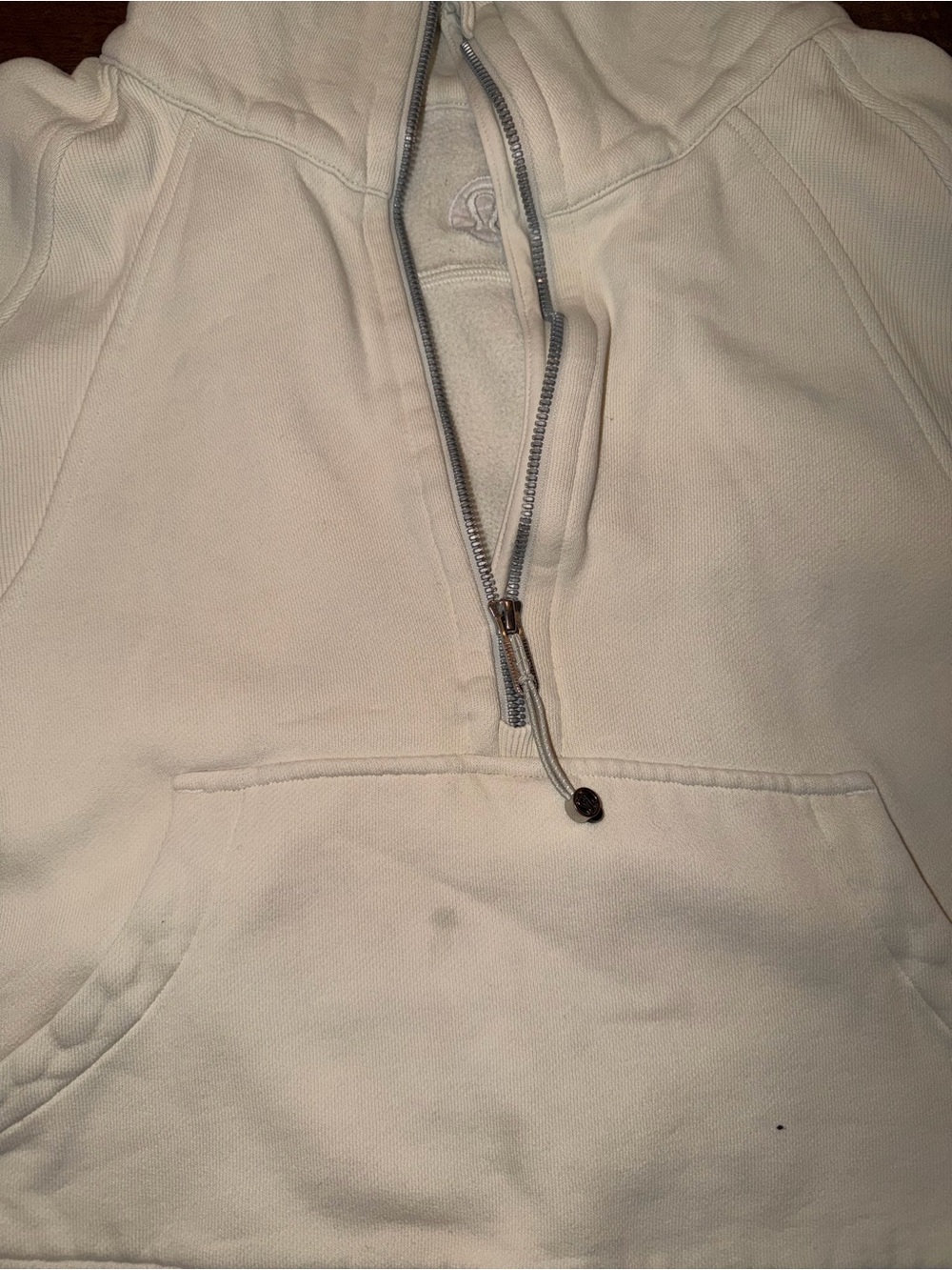 Lululemon Scuba Oversized Funnel Neck Half-Zip - White Opal - Picture 6 of 6